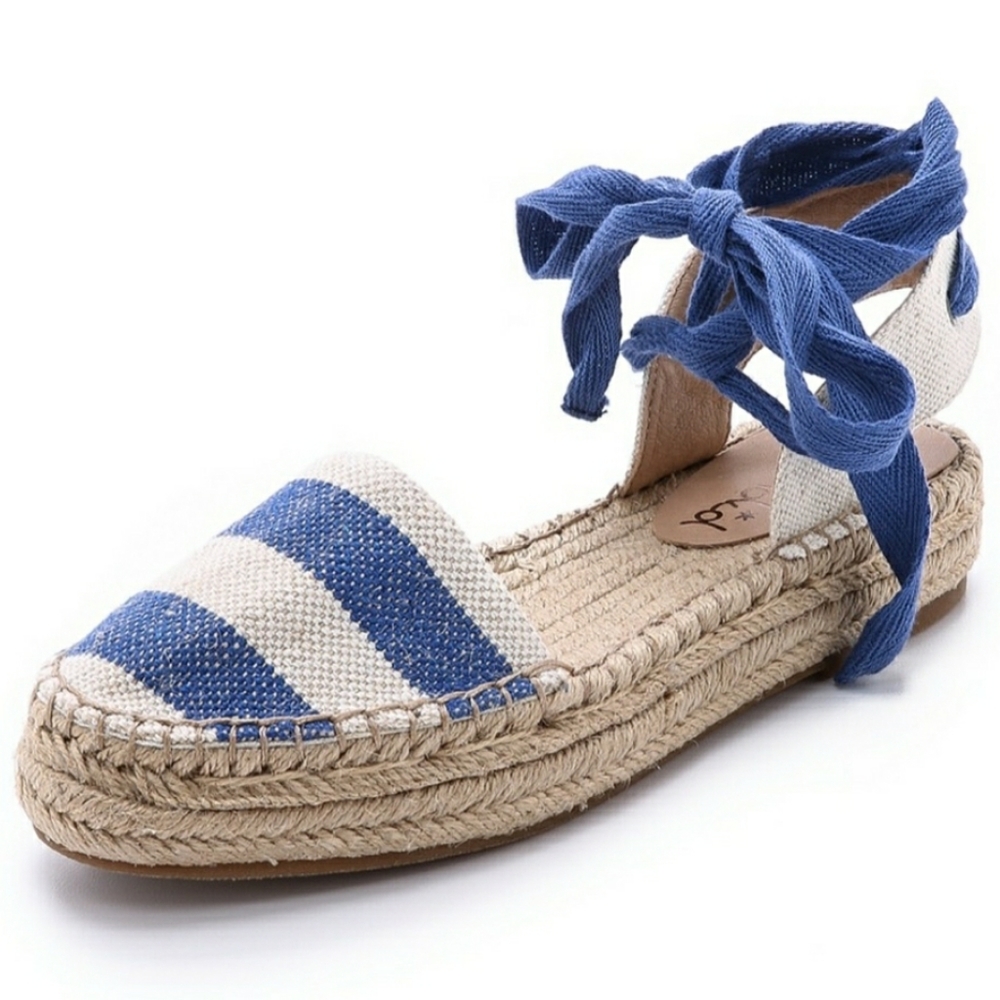 NWOT Splendid Eveleigh Striped Canvas Espadrilles
